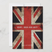 ユニオンフラッグ イギリス フラッグ バチェラーパーティー 招待状 (裏面)