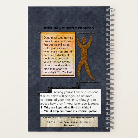 ユニオンブルー、アイボリー、グレーパーソナライズされた- ノートブック (裏面)