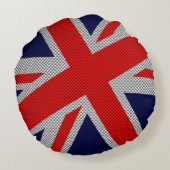 ユニオンモダンジャックオンカーボン繊維スタイルプリント ラウンドクッション (裏面)