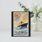 ユニオンレインの蒸気船オーシャンライナー ポストカード (スタンド正面)