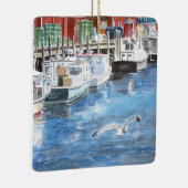 ユニオンワーフポートランドメーンウォーターカラー セラミックオーナメント (右)