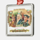 ユニオンヴィンテージシガーボックスラベル メタルオーナメント (左)