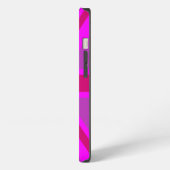 ユニオン保ジャックの文字を明るい赤紫色 iPhoneケース (左側面)