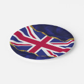 ユニオン国旗のパーティーピクニックプレート、レッドホワイト、海軍イギリス ペーパープレート (アングル)