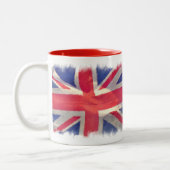 ユニオン国旗またはユニオンジャック英国愛国者 ツートーンマグカップ (左)