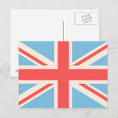 ユニオン国旗/ジャックデザインクリーム，ライトブルー&レッド ポストカード (正面/裏面)