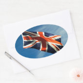 ユニオン国旗 楕円形シール (封筒)