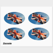 ユニオン国旗 楕円形シール (シート)