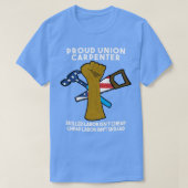 ユニオン大工アメリカ国旗の大工 Tシャツ (デザイン正面)