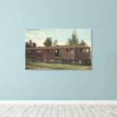 ユニオン太平洋鉄道マッキーン自動車ビュー キャンバスプリント (インサイチュ (ウッドフロア))