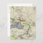 ユニオン太平洋鉄道道路地図からグリーンリバー ポストカード (正面/裏面)