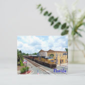 ユニオン太平洋黄色列車エンジン ポストカード (スタンド正面)