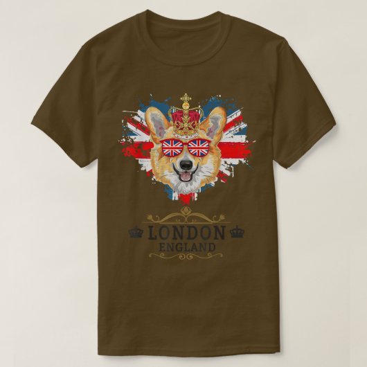 ユニオン子供へジャックUK国旗&コルとロンドンアイディア Tシャツ (デザイン正面)