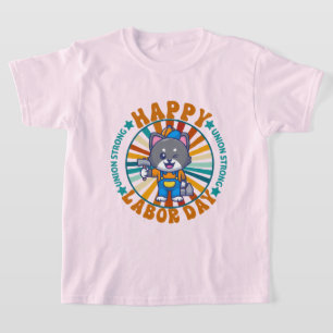 ユニオン強いシャツ労働組合労働者の労働日ギフトマン Tシャツ