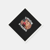 ユニオン強 – 労働日乱雑Bun USA国旗 スタンダードカクテルナプキン (角)