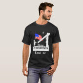 ユニオン製鉄労働者ローカル40アメリカ国旗Ny Tシャツ (正面フル)