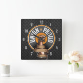 ユニオン誇りを持った四角時計 スクエア壁時計 (ホーム)