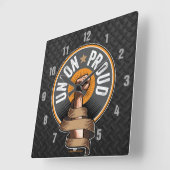 ユニオン誇りを持った四角時計 スクエア壁時計 (傾斜)