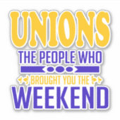 ユニオン週末ステッカー シール (正面)