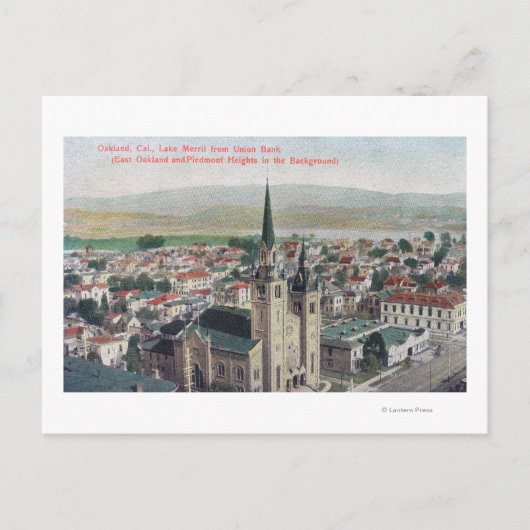 ユニオン銀行からのメリット湖の表示 ポストカード (正面)