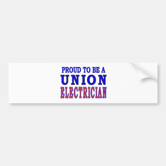 ユニオン電気技師 バンパーステッカー (正面)