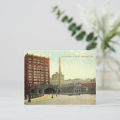 ユニオン駅、ピッツバーグPA 1910ヴィンテージ ポストカード (スタンド正面)