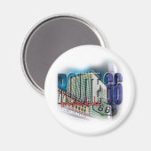 ユニオン駅 – 国道66号 – シカゴ マグネット (正面/裏面)