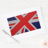 ユニオン鮮やかジャックオンカーボン繊維スタイルプリント 長方形シール (封筒)