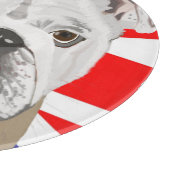 ユニオン・ジャックの背景に対する英国のブルドッグ カッティングボード (角)