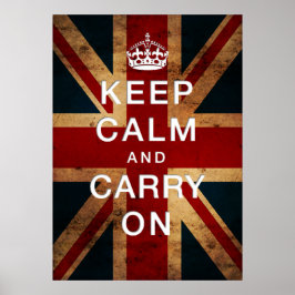 ユニオン・ジャックの「Keep Calm and Carry On」 ポスター