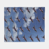 ユニオン・ジャック台風 フリースブランケット (正面(横))