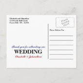 ユニオン・ジャック国旗結婚英国の感謝 案内ポストカード (裏面)