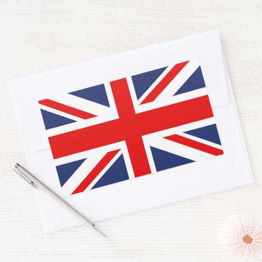 ユニオン・ジャック国旗統一された・王国 長方形シール (封筒)