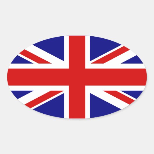 ユニオン・ジャック国旗 楕円形シール (正面)