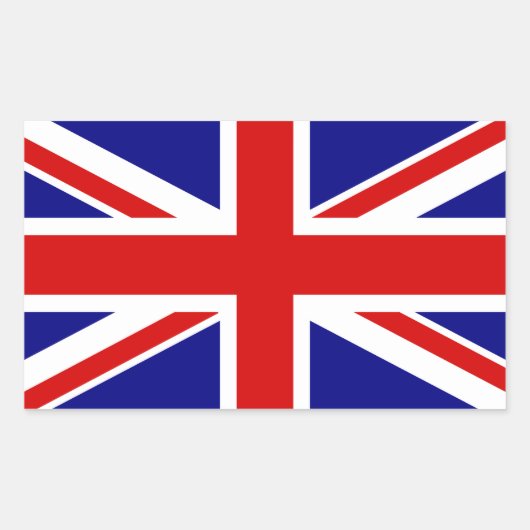 ユニオン・ジャック国旗 長方形シール (正面)
