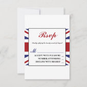 ユニオン・ジャック結婚国旗 出欠カード (正面)