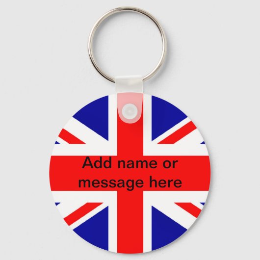 ユニオン・ジャック英国国旗UKポム キーホルダー (正面)