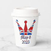 ユニオン・ジャック・キング・チャールズ戴冠式クラウン 紙コップ (裏面)