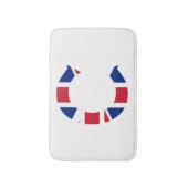 ユニオン・ジャック・フラッグbmcntにオーバーレイされたCモノグラム バスマット (正面縦)