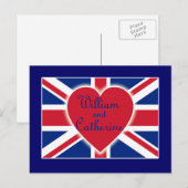 ユニオン・ジャック・プロダクツとのウィリアムとキャサリン ポストカード (正面/裏面)