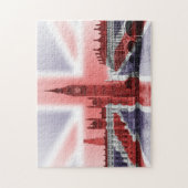 ユニオン・ジャッ包まれたク国旗を持つウェストミンスター宮殿 ジグソーパズル (縦)