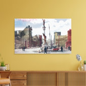 ユニオン・スクエア通りに沿った遺跡 キャンバスプリント (インサイチュ (リビング))