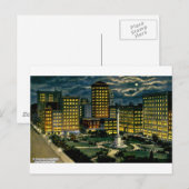 ユニオン・スクエアby Night,サンフランシスコ,カル。to 1910 ポストカード (正面/裏面)