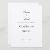 ユニオン – 日付の保存 招待状 (正面/裏面)