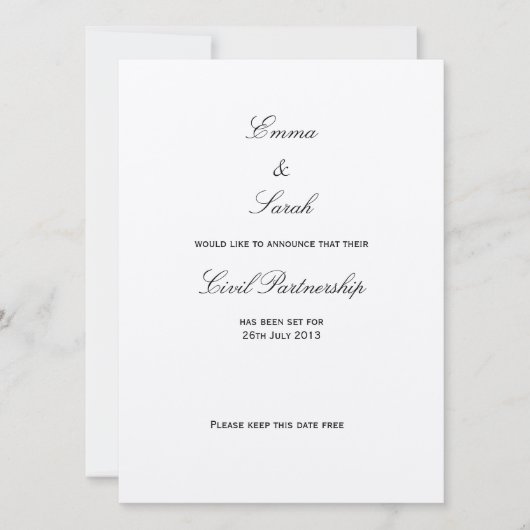 ユニオン - 結婚日お知らせ 招待状 (正面)