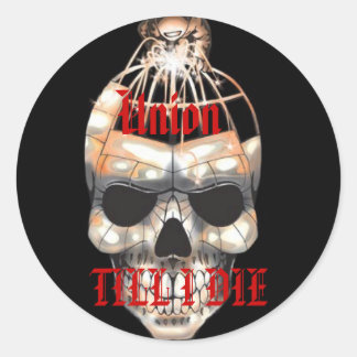 ユニオンI死ぬまでステッカー ラウンドシール