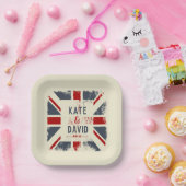 ユニオ動揺してン・ジャック・カップルの結婚デート ペーパープレート (パーティー)