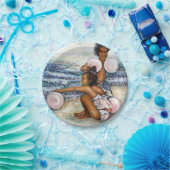 ユニオ絵を描ン・スクエア・グレのカップルのオリジナル ペーパープレート (パーティー)