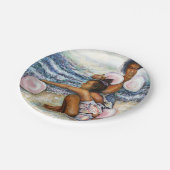 ユニオ絵を描ン・スクエア・グレのカップルのオリジナル ペーパープレート (アングル)