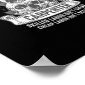 ユニオ誇りを持ったン大工の熟練労働は安くない ポスター (角)